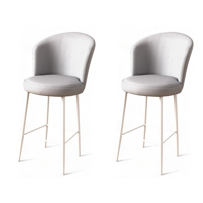 Hanah Home Uras Juego de 2 Taburetes de Bar Gris y Blanco Hanah Home Uras Juego de 2 Taburetes de Bar Gris y Blanco